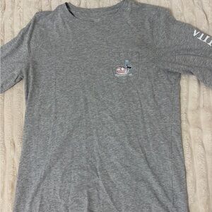 Women’s Vineyard Vines Gray Long Sleeve Tee with Logo